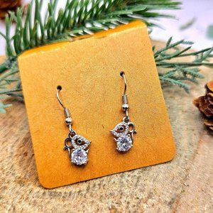Cute Mouse 2.8ct Moissanite Diamond S925 Dangle Earring